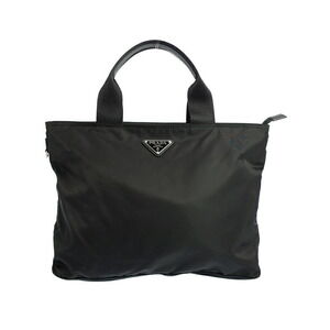 Prada Black Polyamide Vela Shopping Handbag